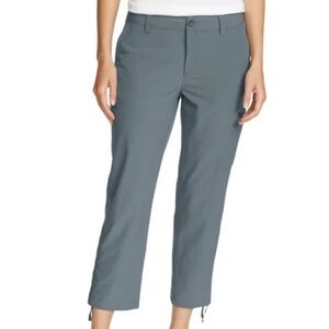 Eddie Bauer Ripstop Crop Pant Size 10 Gray